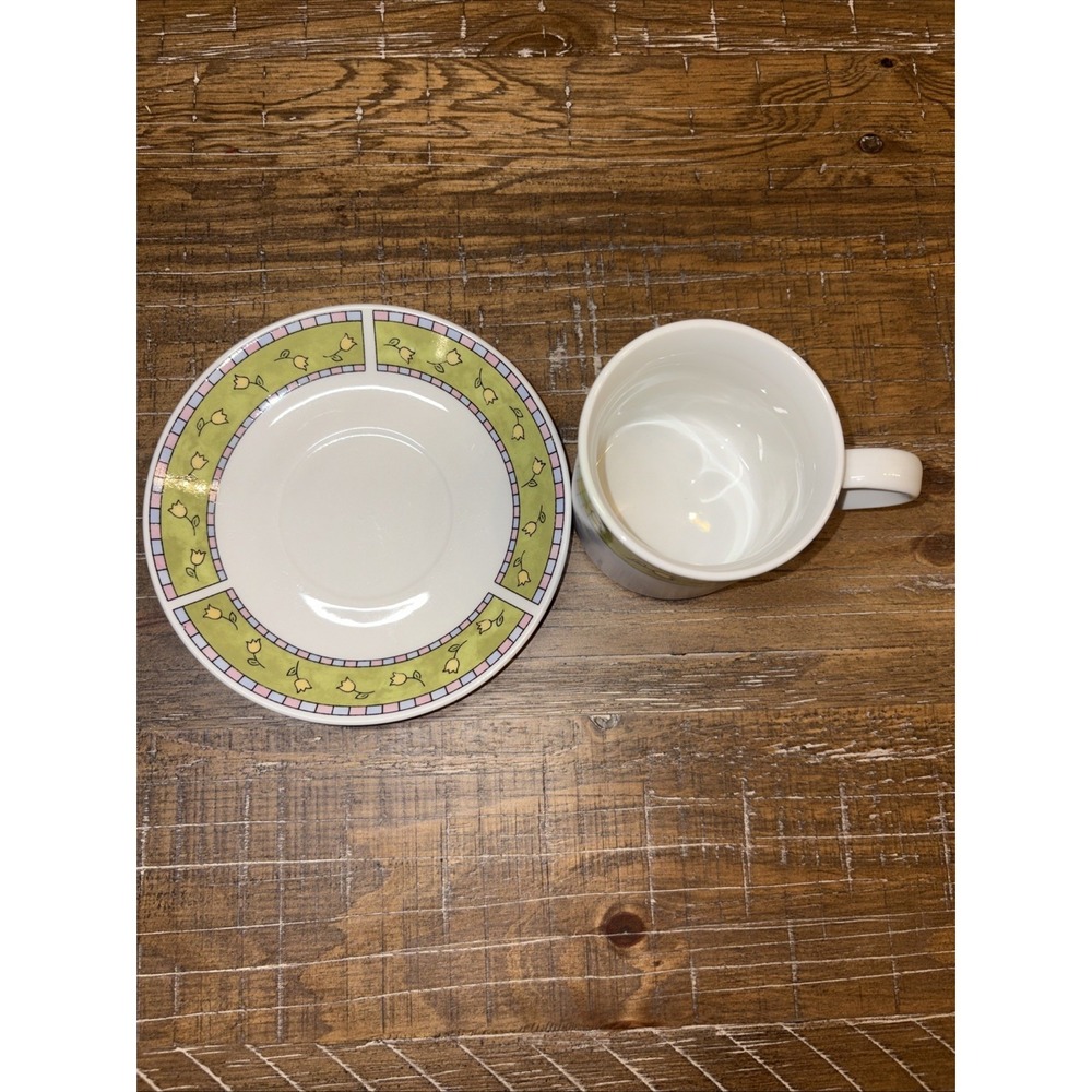 3 Tabletops Unlimited Gallery New Orleans Coffee Cups & saucers and 1 Coffee Cup